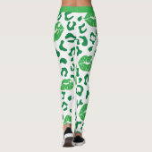 St. Patrick's Day Lips Kiss Green Shamrock Clover Leggings (Achterkant)