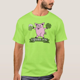 St Patricks Day Liquor Pig T-shirt