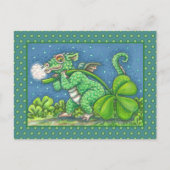 ST. PATRICK'S DAY LITTLE IRISH DRAGON FANTASY FEESTDAGENKAART (Voorkant)