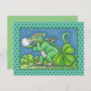 ST. PATRICK'S DAY LITTLE IRISH DRAGON FANTASY FEESTDAGENKAART