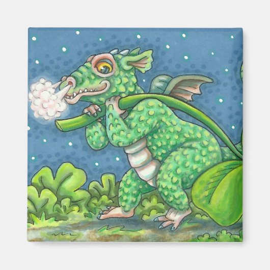 ST. PATRICK'S DAY LITTLE IRISH DRAGON FANTASY MAGNEET (Voorkant)