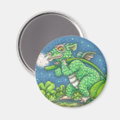 ST. PATRICK'S DAY LITTLE IRISH DRAGON FANTASY MAGNEET (Voorkant / Achterkant)