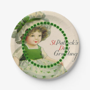 St Patrick's Day Little Irish Girl Papieren Bordje