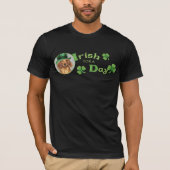 St. Patrick's Day Longhaire Dachshund T-shirt (Voorkant)