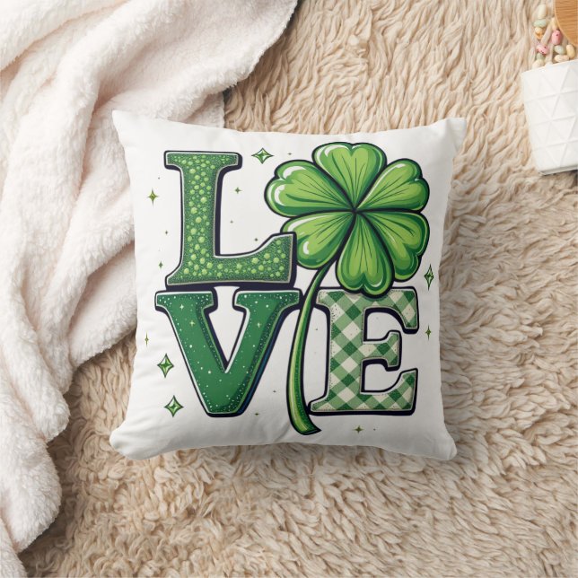 St. Patrick's Day Love Clipart Clower Kussen (Deken)