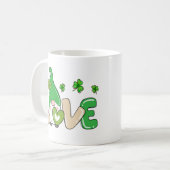 St Patrick's Day Love Gnome Koffiemok (Voorkant links)