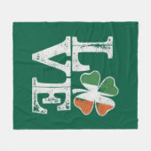 St Patricks Day Love Lucky Irish Shamrock Green Fleece Deken (Voorkant (Horizontaal))