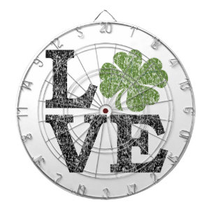 St. Patricks Day LOVE met shamrock Dartbord