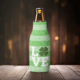 St. Patricks Day LOVE met shamrock Flesjeskoeler