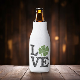 St. Patricks Day LOVE met shamrock Flesjeskoeler
