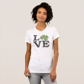 St. Patricks Day LOVE met shamrock T-shirt (Voorkant volledig)