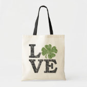 St. Patricks Day LOVE met shamrock Tote Bag (Voorkant)