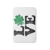 St Patrick's Day LOVE Shamrock Irish Badmat (Voorkant Verticaal)