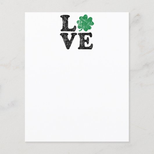 St Patrick's Day LOVE Shamrock Irish Flyer (Voorkant)