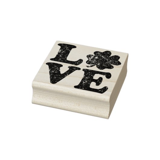 St Patrick's Day LOVE Shamrock Irish Rubberstempel (Stempel)