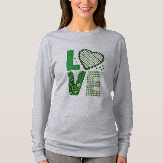 St Patrick's Day Love T-shirt (Voorkant)