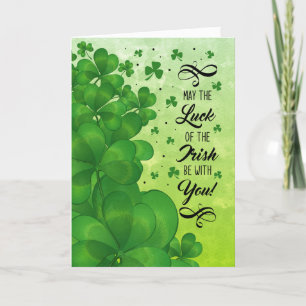 St. Patrick's Day Luck of the Irish Clover Feestdagen Kaart