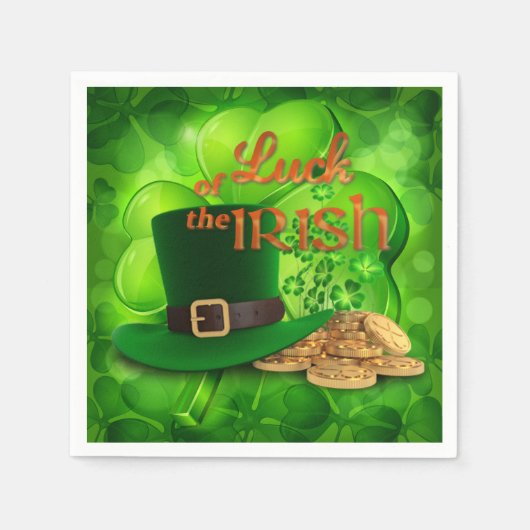 St. Patrick's Day - "Luck of the Irish" Servet (Voorkant)