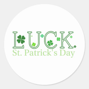 St. Patrick's Day Luck Ronde Sticker