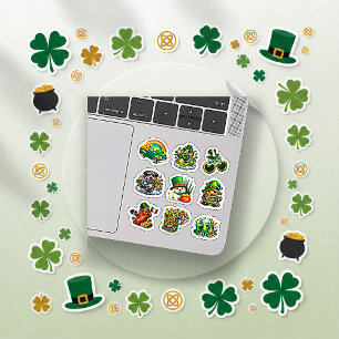 St. Patrick's Day Lucky Charm Cartoon Set Sticker