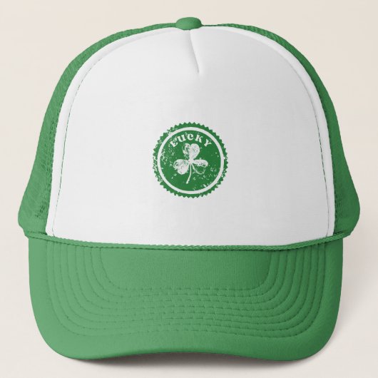 St. Patrick's Day Lucky Clover Trucker Pet (Voorkant)