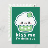 St Patrick's Day Lucky Cupcake Briefkaart (Voorkant / Achterkant)