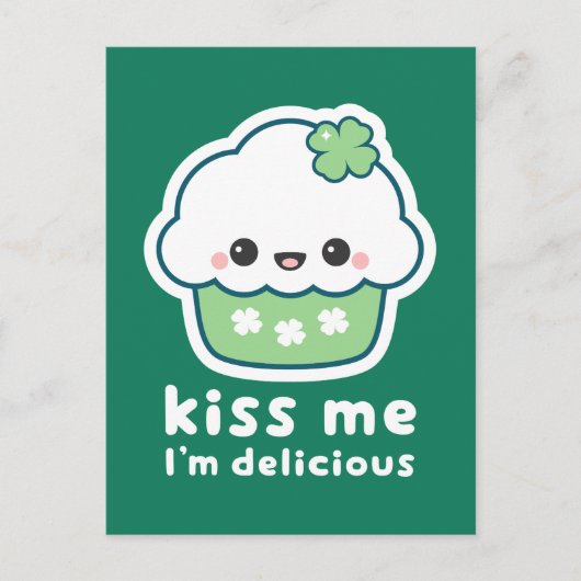 St Patrick's Day Lucky Cupcake Briefkaart (Voorkant)