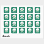 St Patrick's Day Lucky Cupcake Vierkante Sticker (Vel)