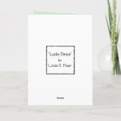 St. Patrick's Day Lucky Dance Template Kaart (Achterkant)