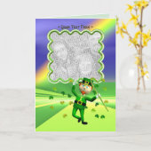 St. Patrick's Day Lucky Dance Template Kaart (Gele Bloem)