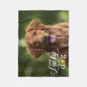 St. Patrick's Day Lucky Dog Custom Foto Fleece Deken (Voorkant)