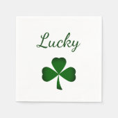 St. Patrick's Day Lucky Green Shamrock Servet (Voorkant)