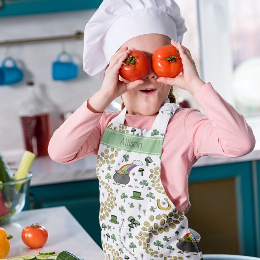 St Patricks Day Lucky Green Shamrocks Rainbow Schort