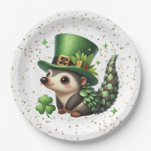 St. Patrick's Day Lucky Hedgehog Papieren Bordje
