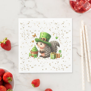 St. Patrick's Day Lucky Hedgehog Servet