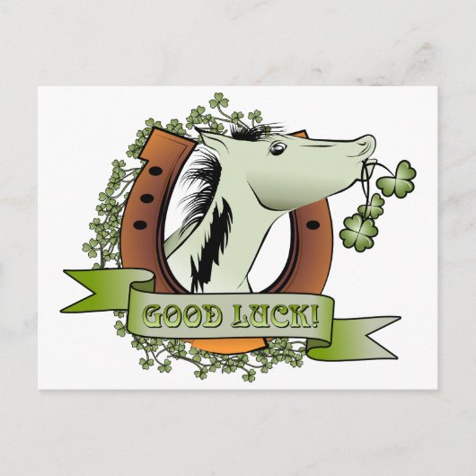 St. Patrick's Day Lucky Hoefijzer Briefkaart (Voorkant)