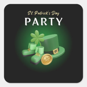 St. Patricks Day Lucky Irish - Funny Lucky Irish Vierkante Sticker