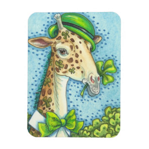 St. Patrick's Day LUCKY IRISH GIRAFFE MAGNET Magneet