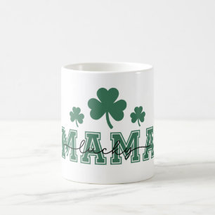 St. Patrick's Day Lucky Mama met groene klavers Koffiemok