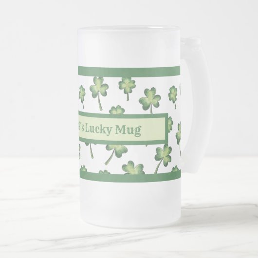 St. Patrick's Day Lucky Mug Frosted Beer Stein (Devant droit)