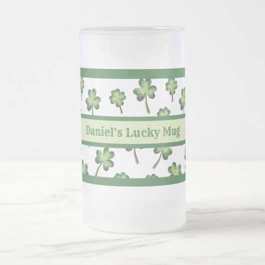 St. Patrick's Day Lucky Mug Frosted Beer Stein (Centre)