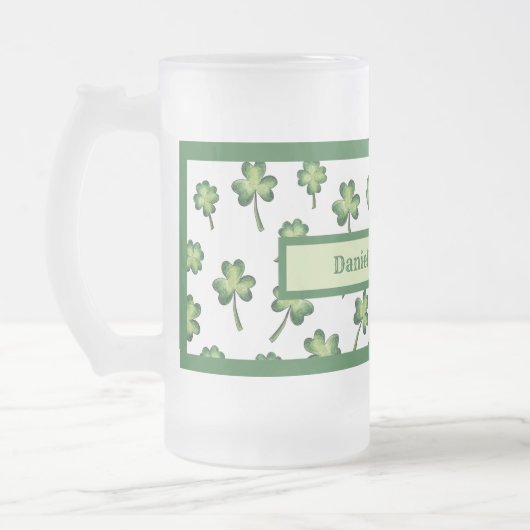 St. Patrick's Day Lucky Mug Frosted Beer Stein (Gauche)