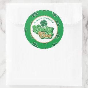 St. Patrick's Day Lucky One First Birthday Sticker