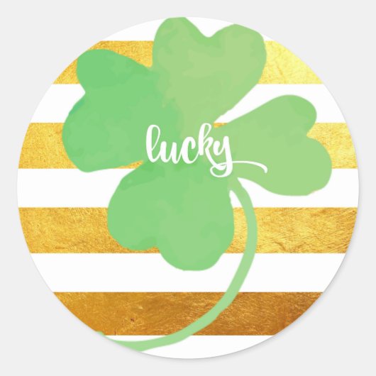 St. Patrick's Day Lucky Ronde Sticker (Voorkant)