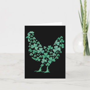 St Patricks Day Lucky Shamrock Chicken Vrouwen Mei Kaart