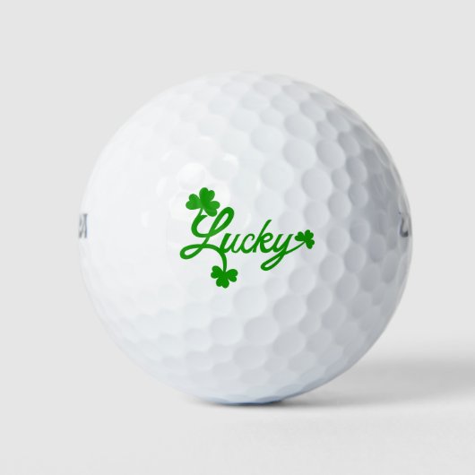 St. Patricks Day Lucky Shamrock Green Clover Leaf Golfballen (Voorkant)