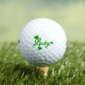 St. Patricks Day Lucky Shamrock Green Clover Leaf Golfballen (Insitu Shirt)