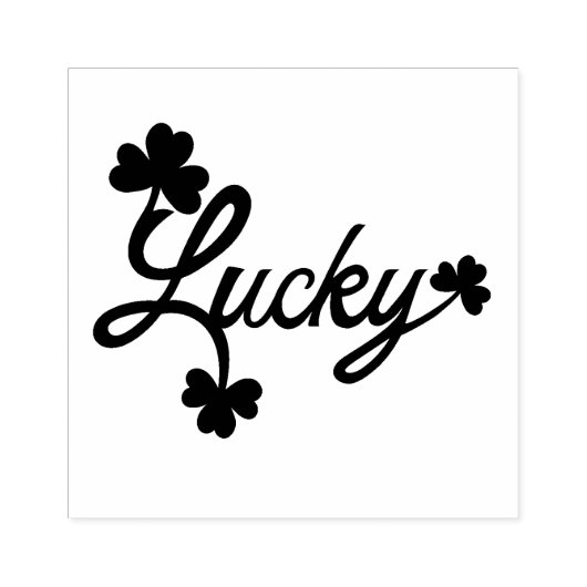 St. Patricks Day Lucky Shamrock Green Clover Leaf Rubberstempel (Afrduk)
