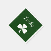 St. Patrick's Day Lucky Shamrock Green Servet (Hoek)