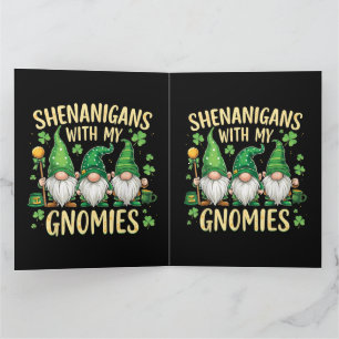 St. Patrick's Day Lucky Shamrock Kabouter Bedankkaart